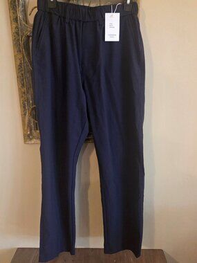 NWT VOEERON Men's Pull-On Stretch Pants Navy 36x28 Elastic Waist